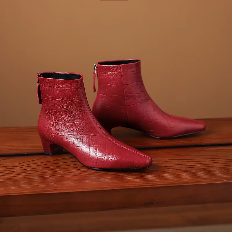 Isla Genuine Leather Ankle Boots — photo 7