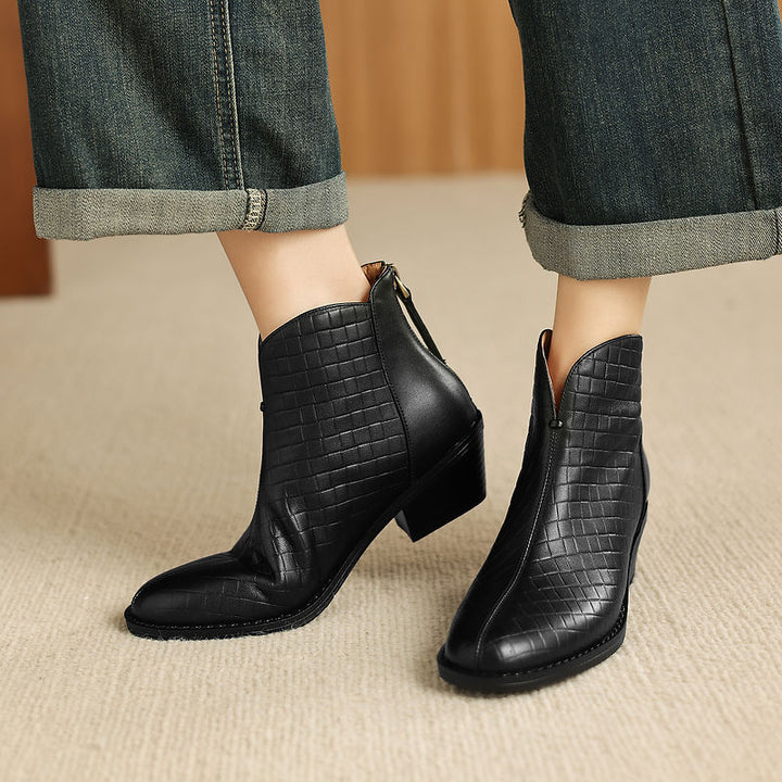 Camila Genuine Leather Ankle Boots