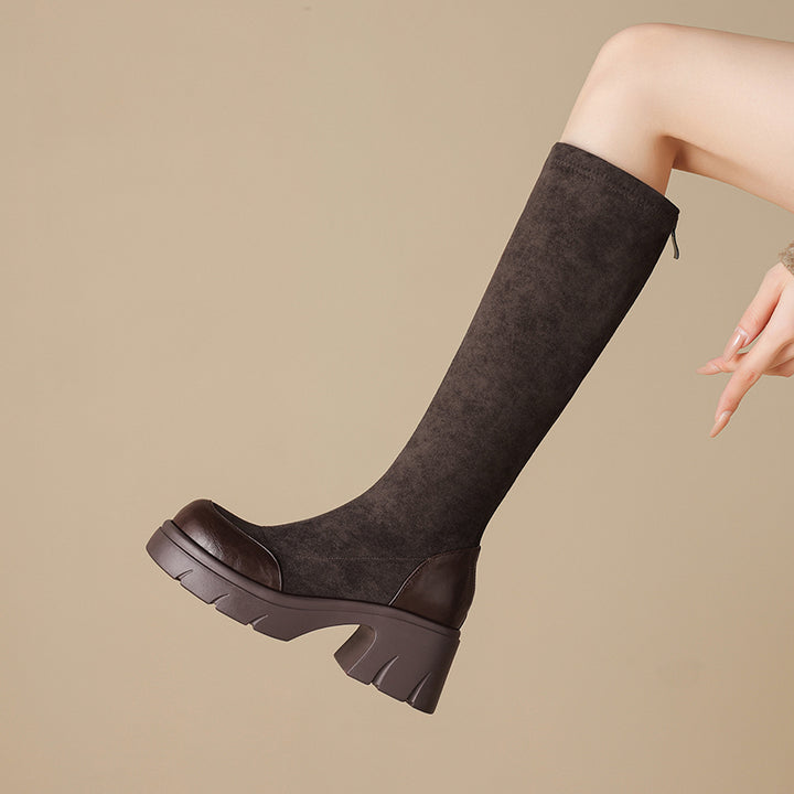 Della Knee High Suede Boots