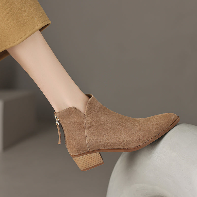 Farah Genuine Leather Ankle Boots