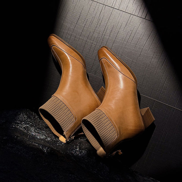 Noelle Genuine Leather Heeled Boots