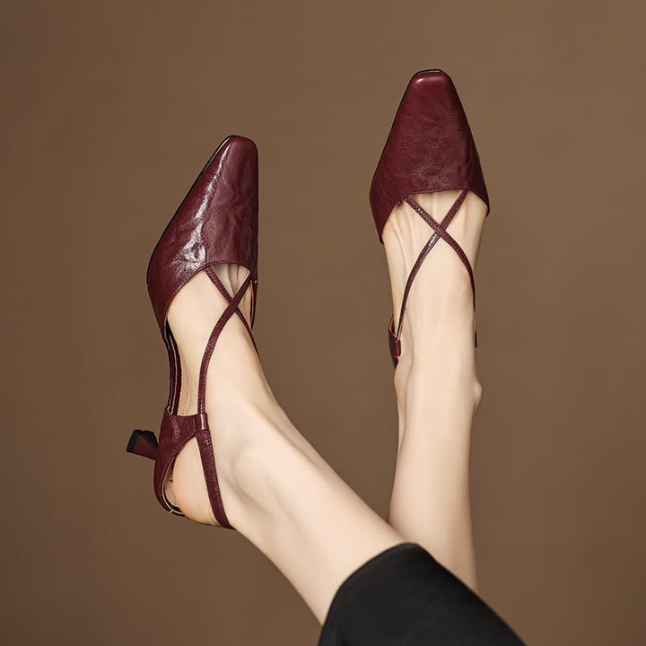 Thora Genuine Leather Heels — photo 7