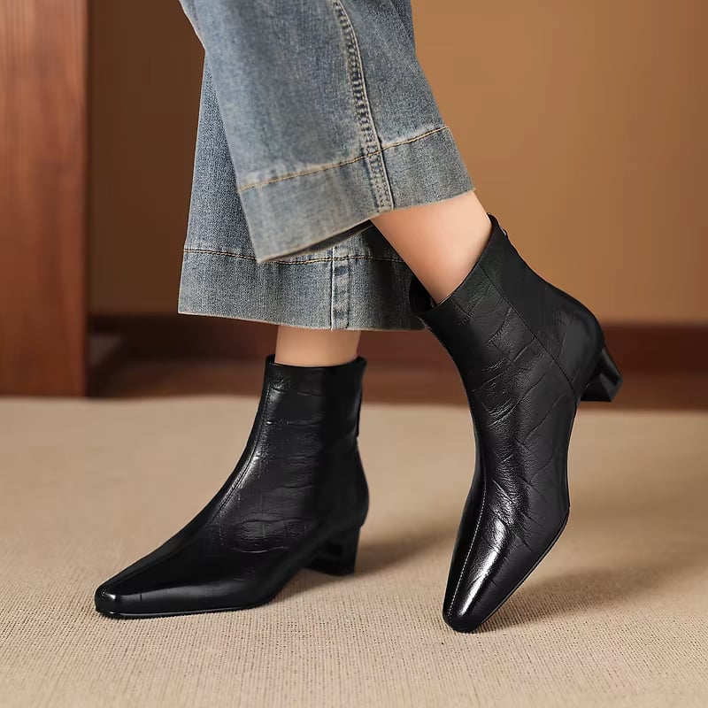 Isla Genuine Leather Ankle Boots — photo 20