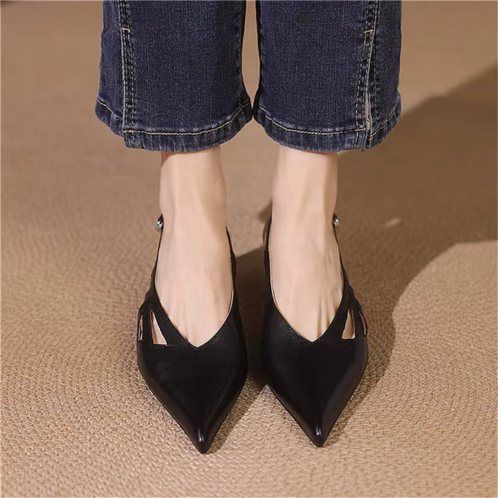 Elena Genuine Leather Slingback Heels — photo 5