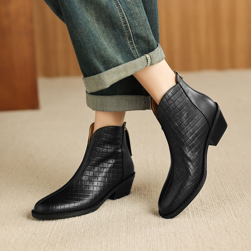 Camila Genuine Leather Ankle Boots