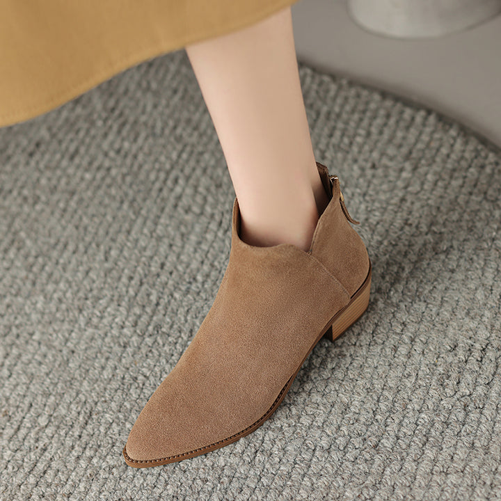 Farah Genuine Leather Ankle Boots