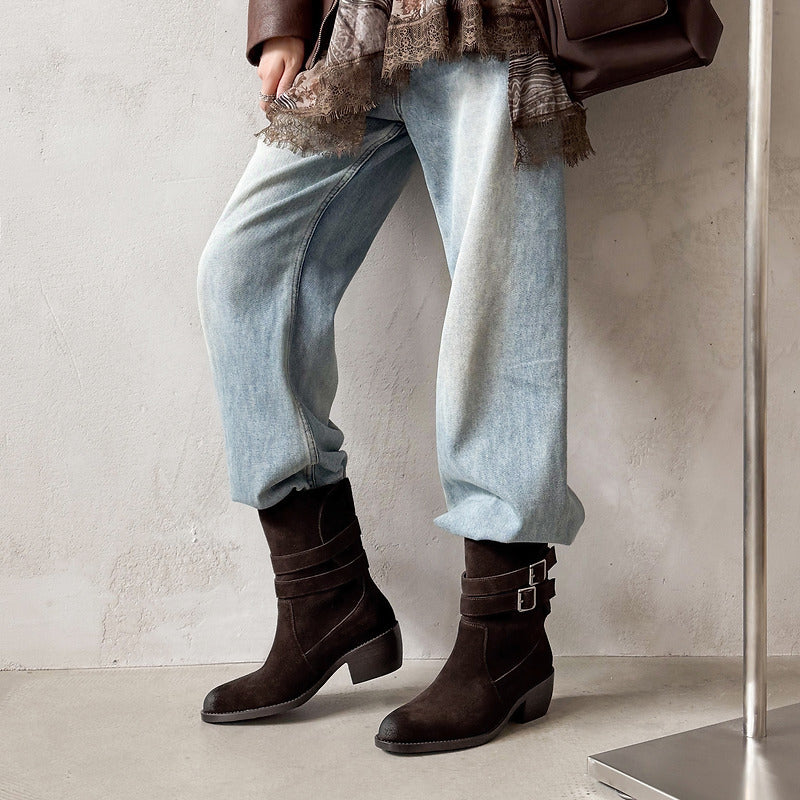 Sienna Genuine Suede Western Boots
