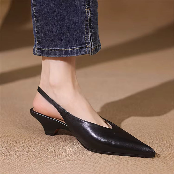Elena Genuine Leather Slingback Heels — photo 10