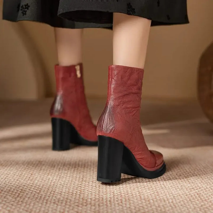 Elena Genuine Leather Ankle Boots — photo 2