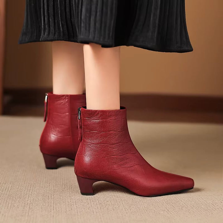 Isla Genuine Leather Ankle Boots — photo 12