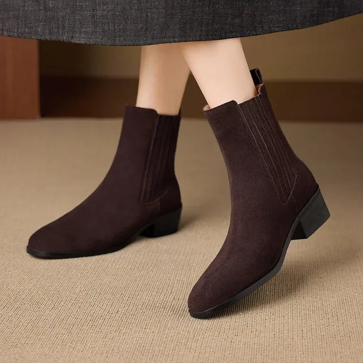 Marina Cow Suede Leather Boots — photo 5