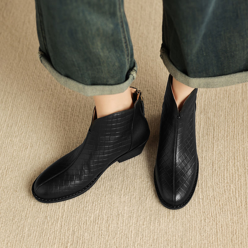 Camila Genuine Leather Ankle Boots