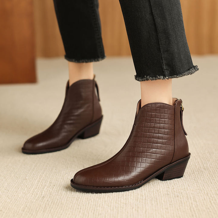 Camila Genuine Leather Ankle Boots