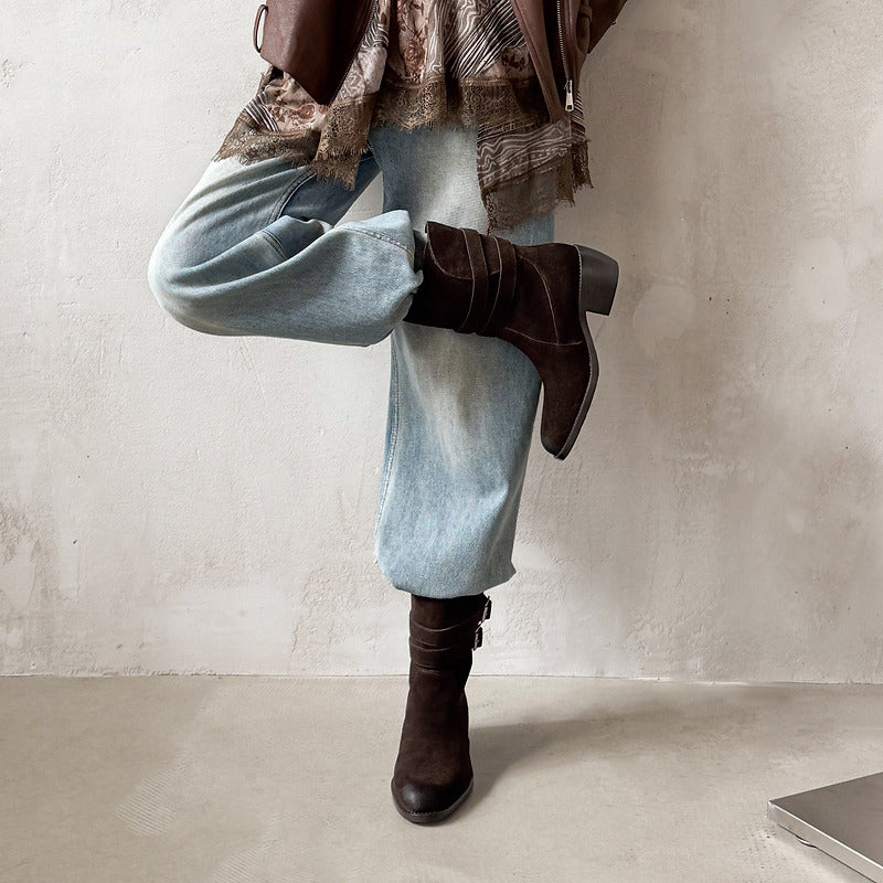 Sienna Genuine Suede Western Boots