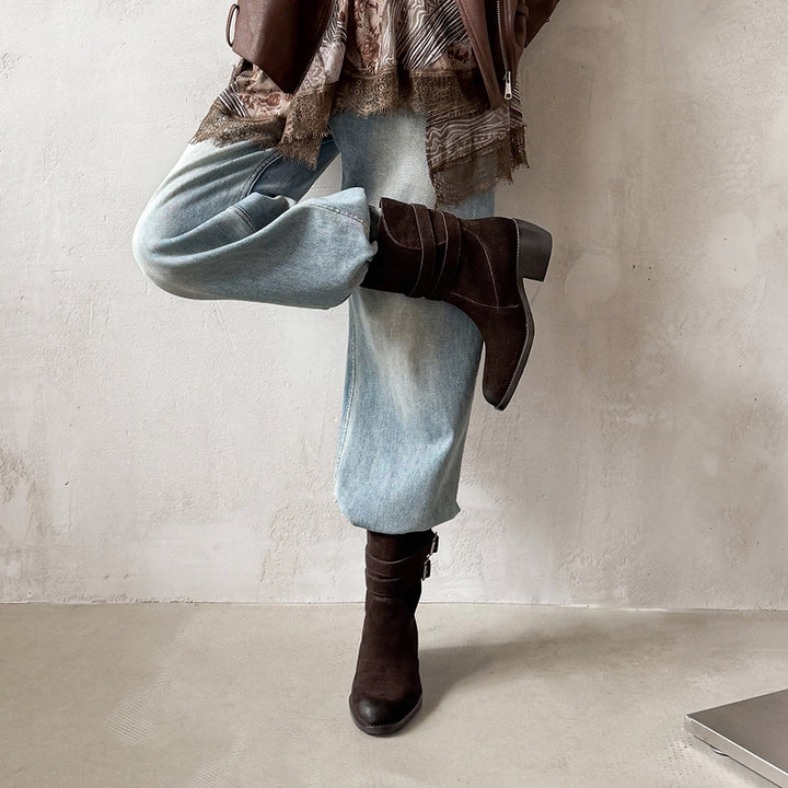 Sienna Genuine Suede Western Boots