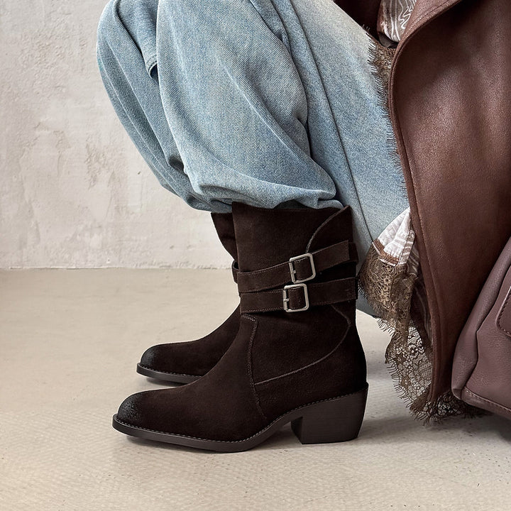 Sienna Genuine Suede Western Boots