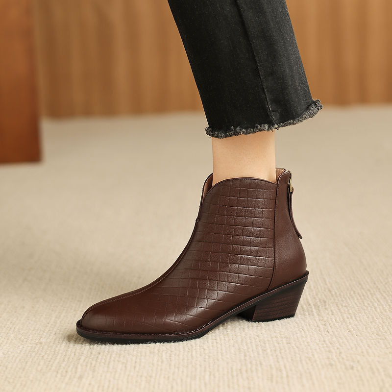 Camila Genuine Leather Ankle Boots