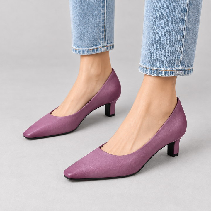 Evelyn Genuine Leather Heels