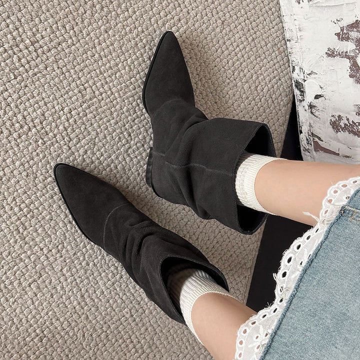 Delia Genuine Leather Mid-Calf Boots