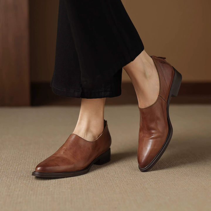 Reba Genuine Leather Loafers — photo 19