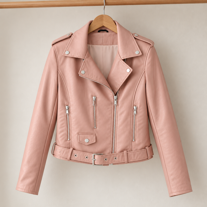Taliah Leather Moto Jacket