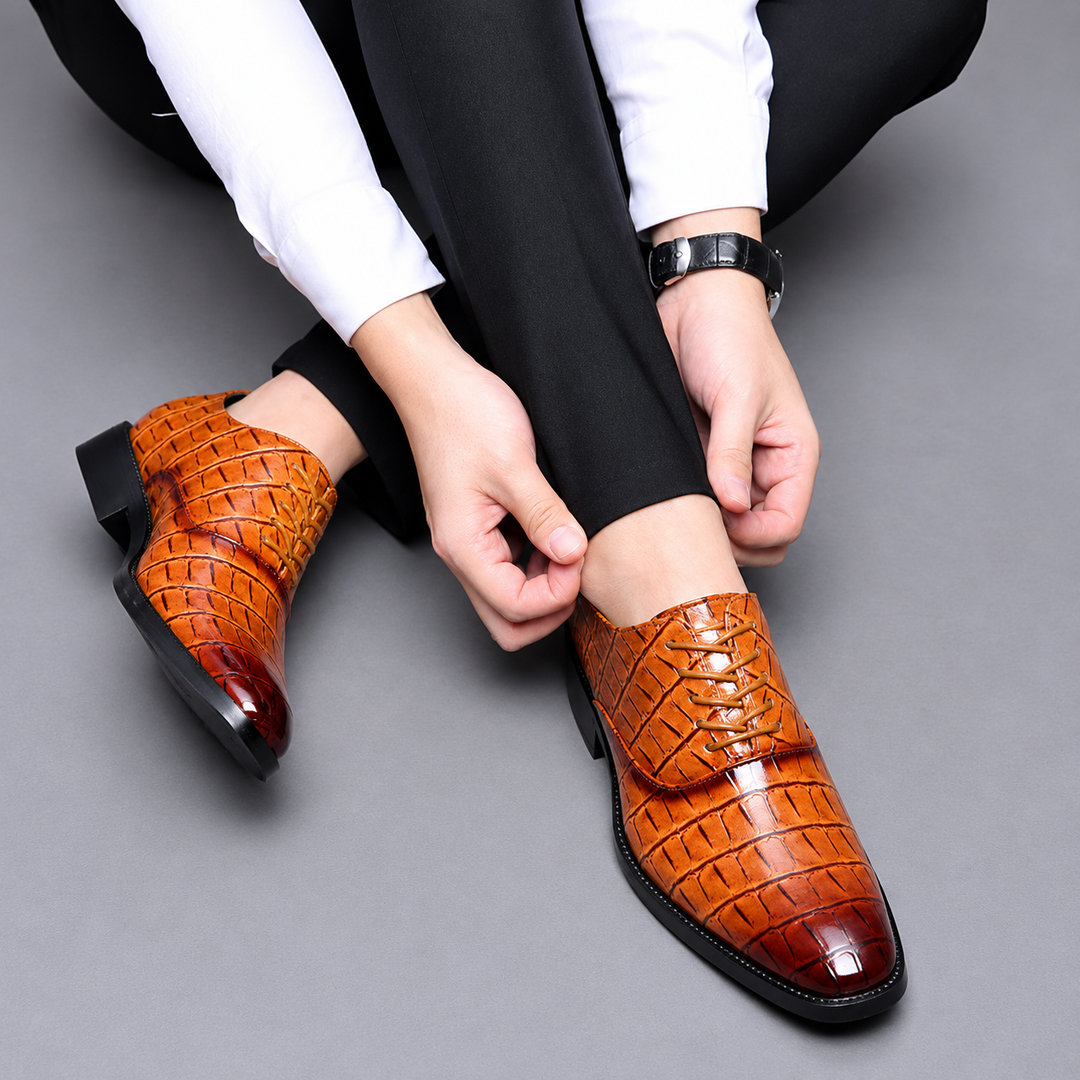 Rovian Lace-Up Leather Oxford Shoes