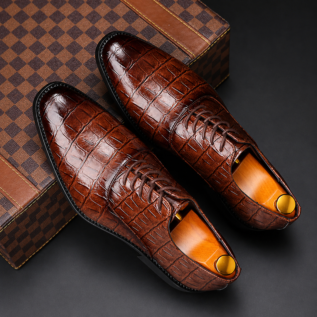 Rovian Lace-Up Leather Oxford Shoes