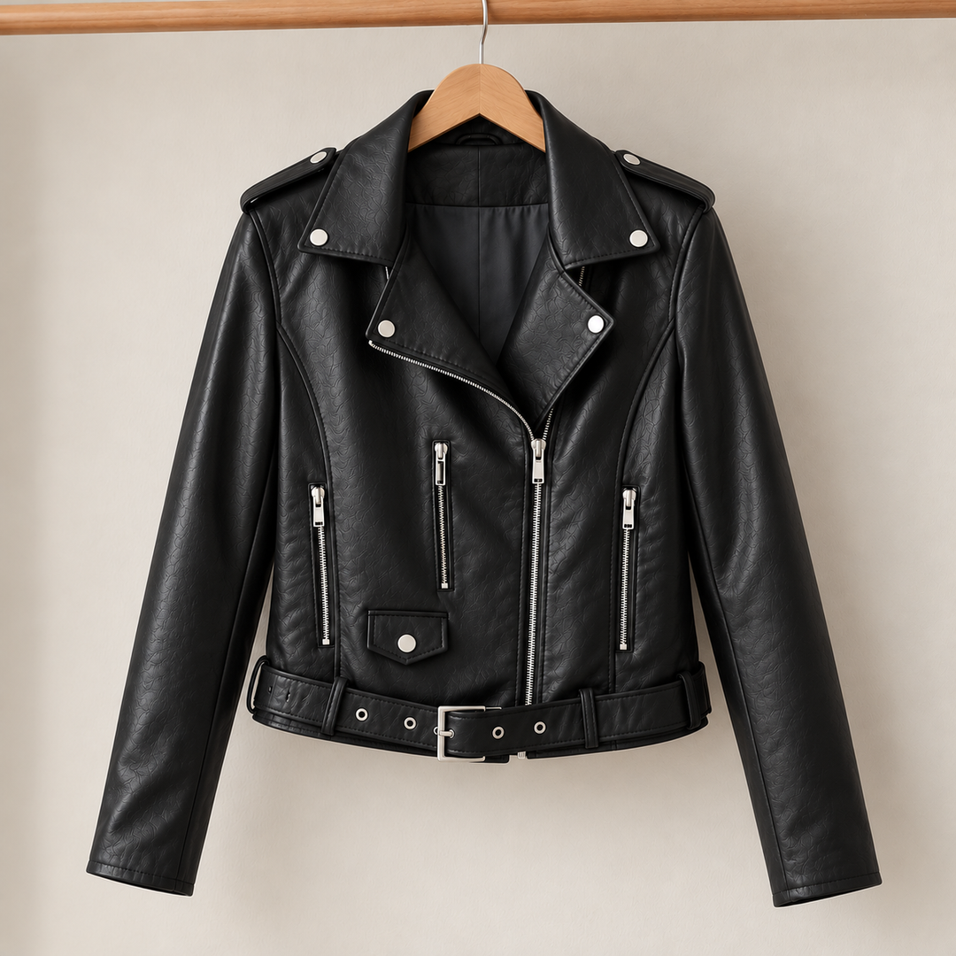 Taliah Leather Moto Jacket