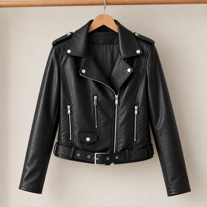 Taliah Leather Moto Jacket