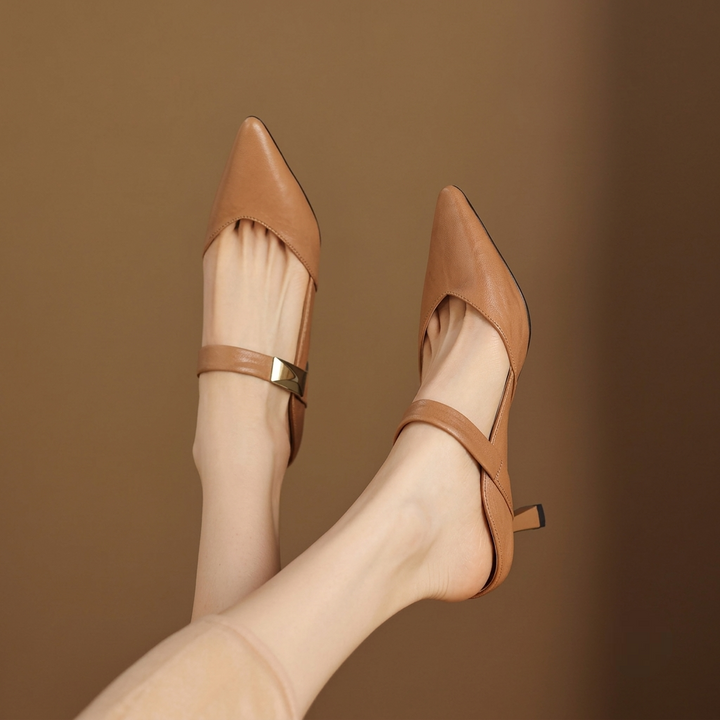 Avani Genuine Leather Mary Jane Mules
