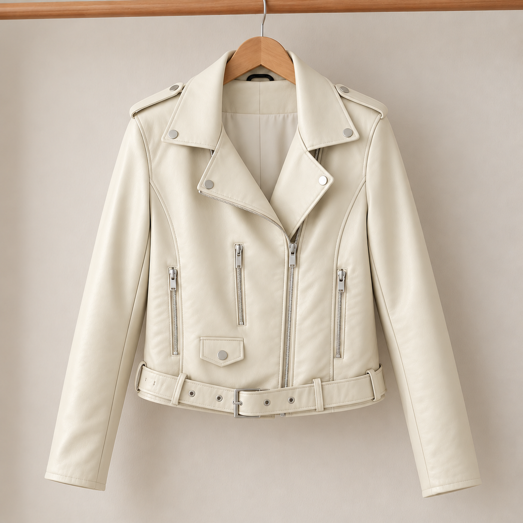 Taliah Leather Moto Jacket