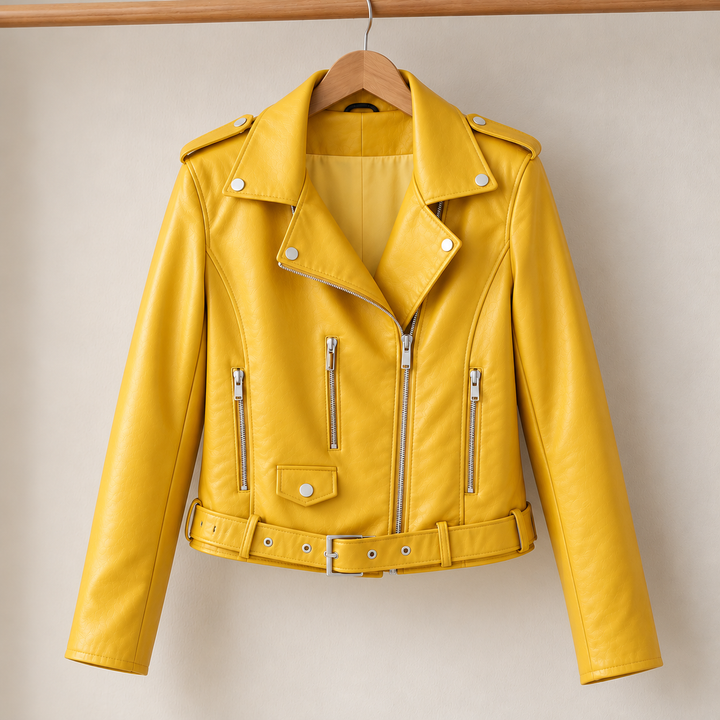 Taliah Leather Moto Jacket