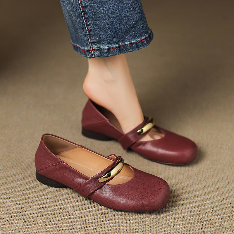 Etta Genuine Leather Mary Jane Pumps