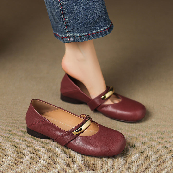 Etta Genuine Leather Mary Jane Pumps