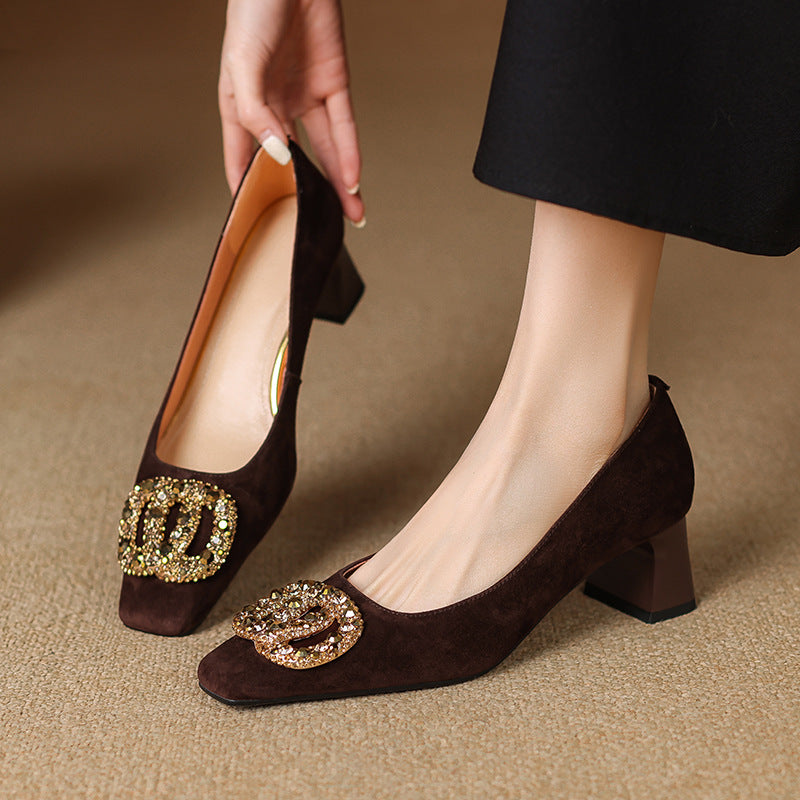 Lexa Genuine Suede Heels