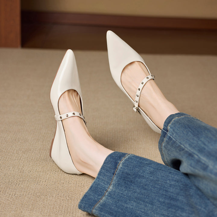 Emery Genuine Leather Mary Jane Flat
