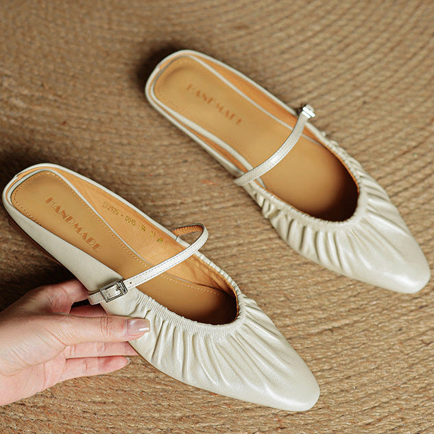 Zella Genuine Leather Mules