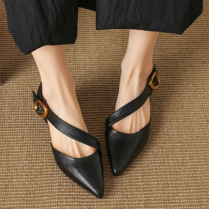 Viera Premium Leather Pointed Toe Pumps