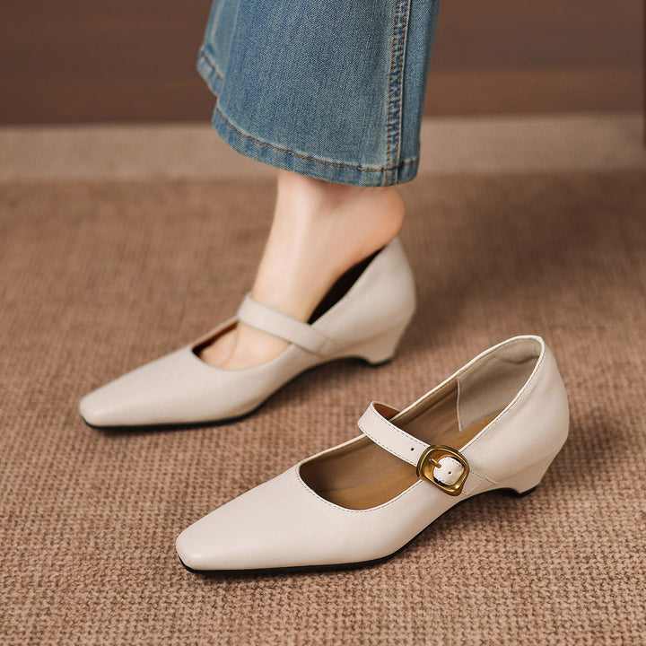 Kelly Genuine Leather Mary Jane Pumps