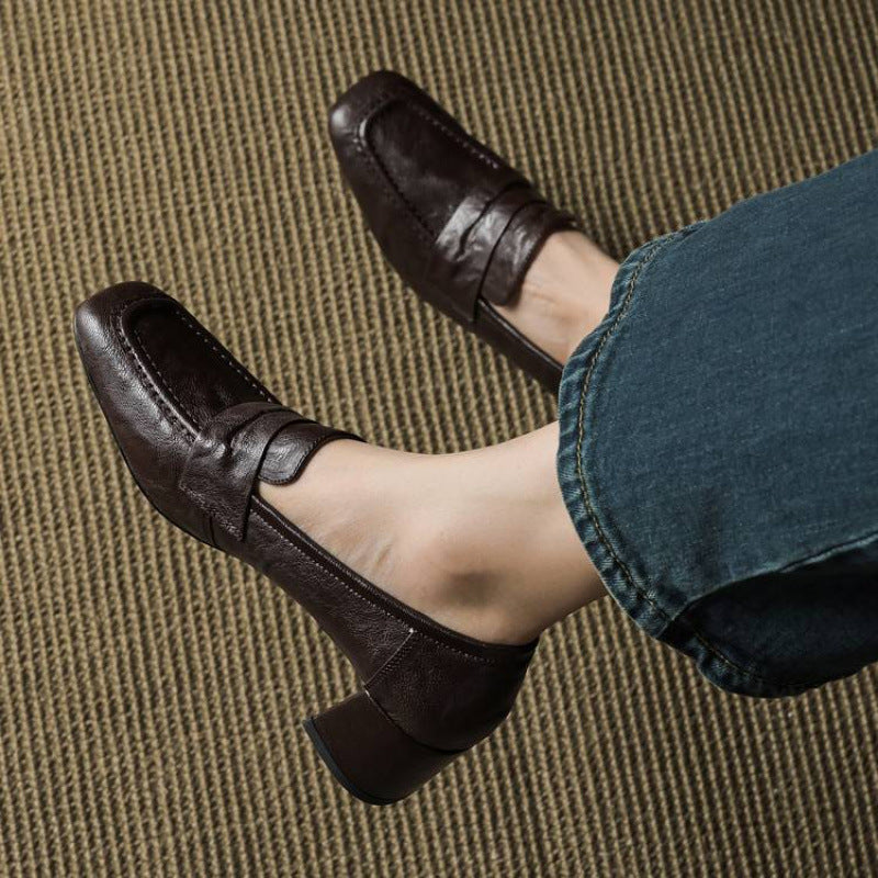 Sora Genuine Leather Heels