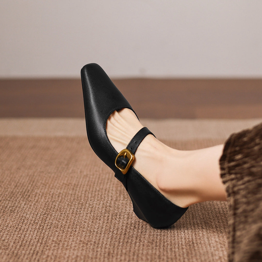 Kelly Genuine Leather Mary Jane Pumps