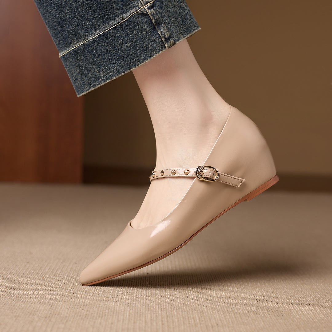 Emery Genuine Leather Mary Jane Flat
