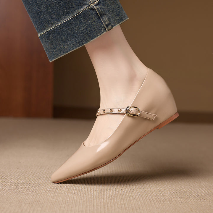 Emery Genuine Leather Mary Jane Flat