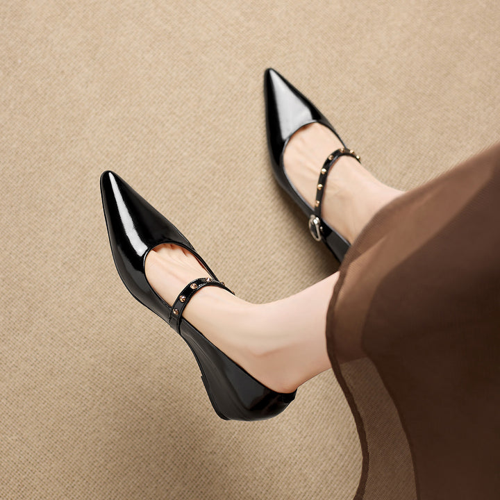 Emery Genuine Leather Mary Jane Flat