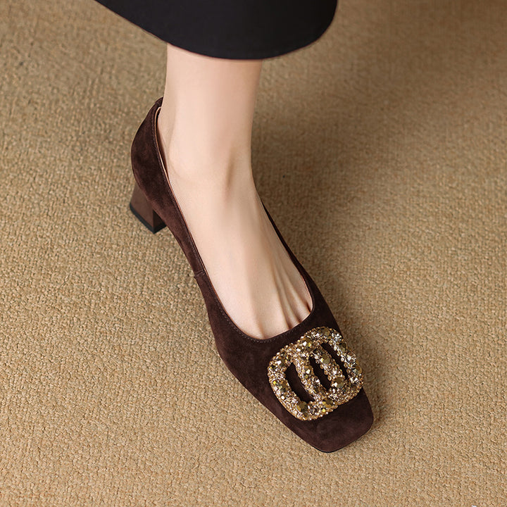 Lexa Genuine Suede Heels