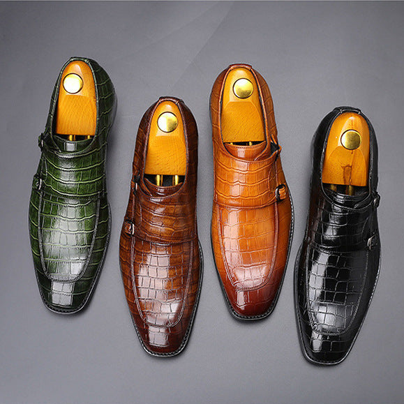 Marco Double Monk-Strap Leather Shoes
