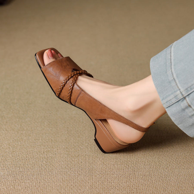 Emilia Genuine Leather Slingback Sandals