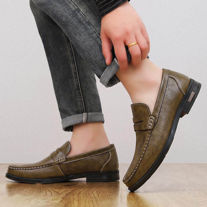 Alden Cowhide Leather Moc-Toe Loafers