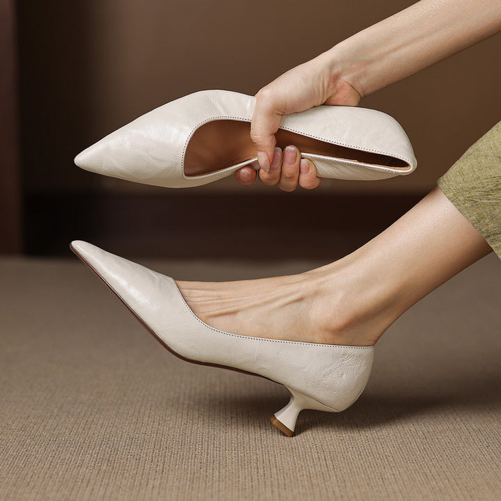Elar Genuine Leather Heels