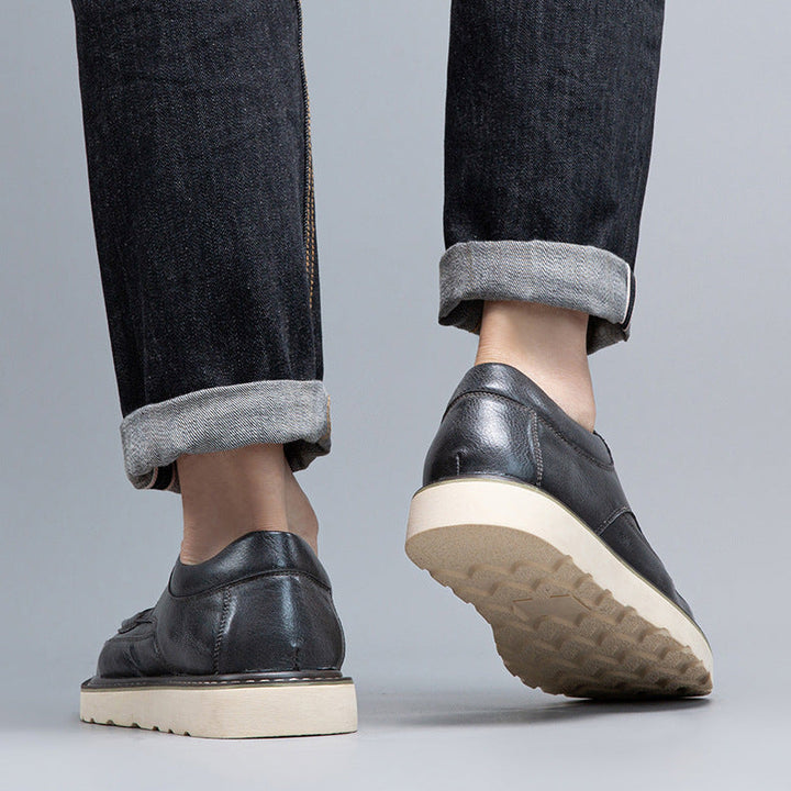Halston Genuine Leather Lace-Up Shoes